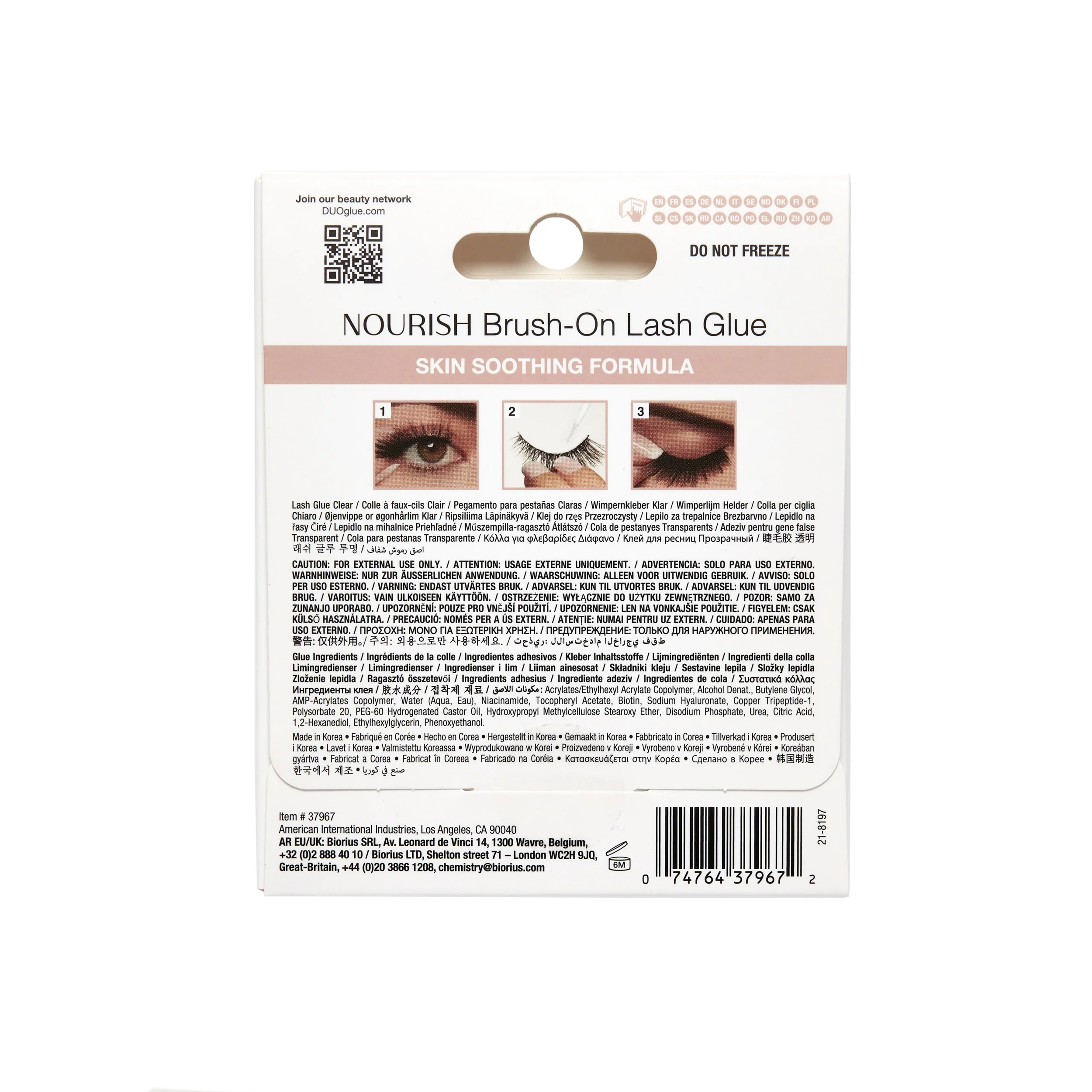 DUO Nourish Brush-On Lash Glue Clear - Image 4