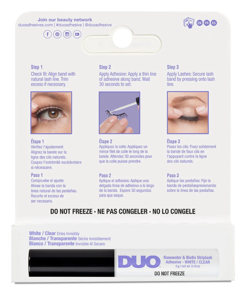 DUO Rosewater & Biotin Striplash Adhesive, Clear - Image 4