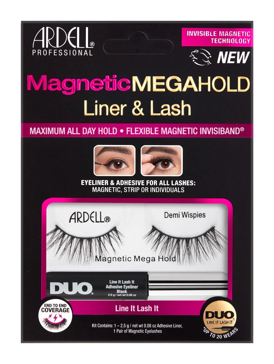 Magnetic Megahold Liner & Lash Kit, Demi Wispies
