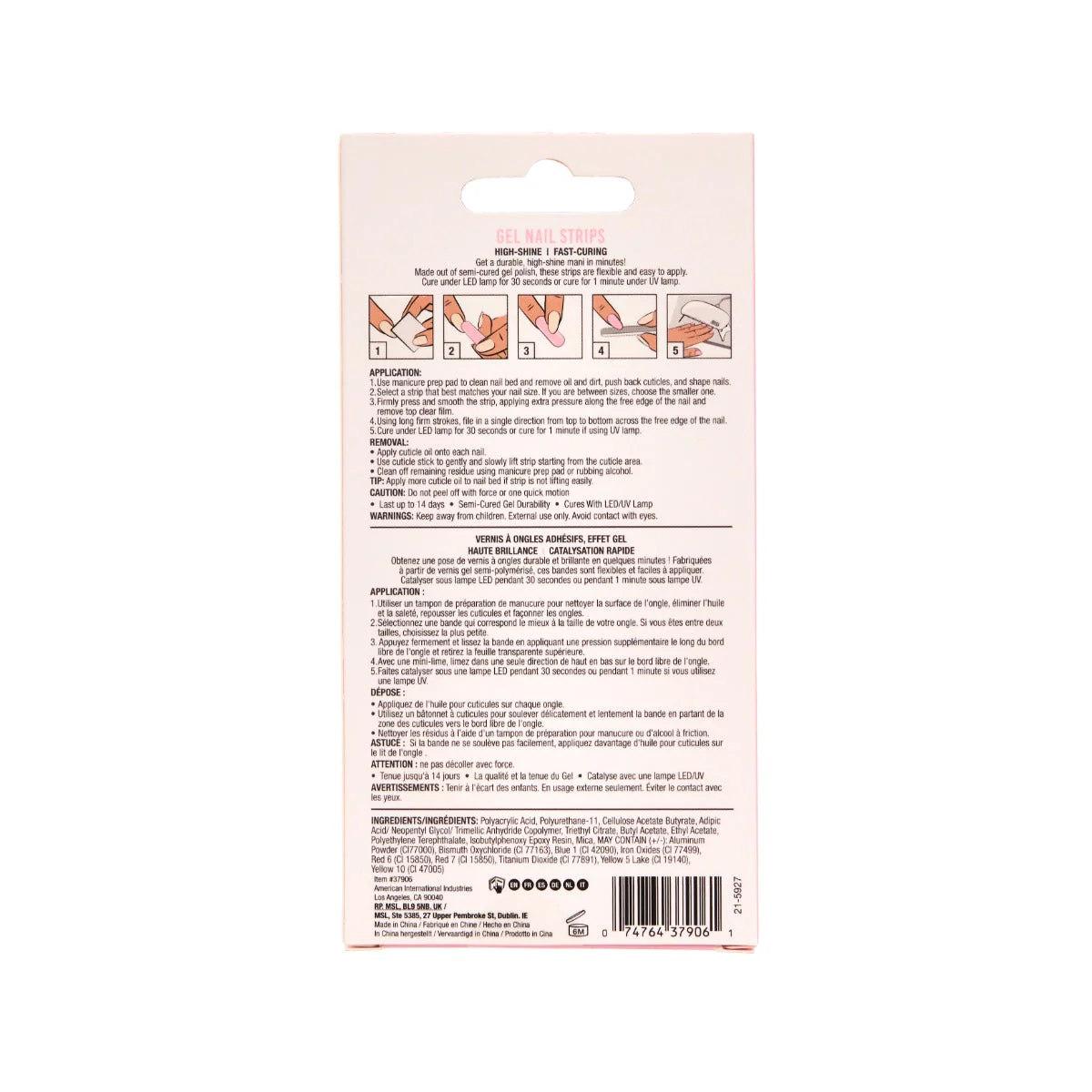 Nail Addict Gel Nail Strips - Blushing Bride - Image 4