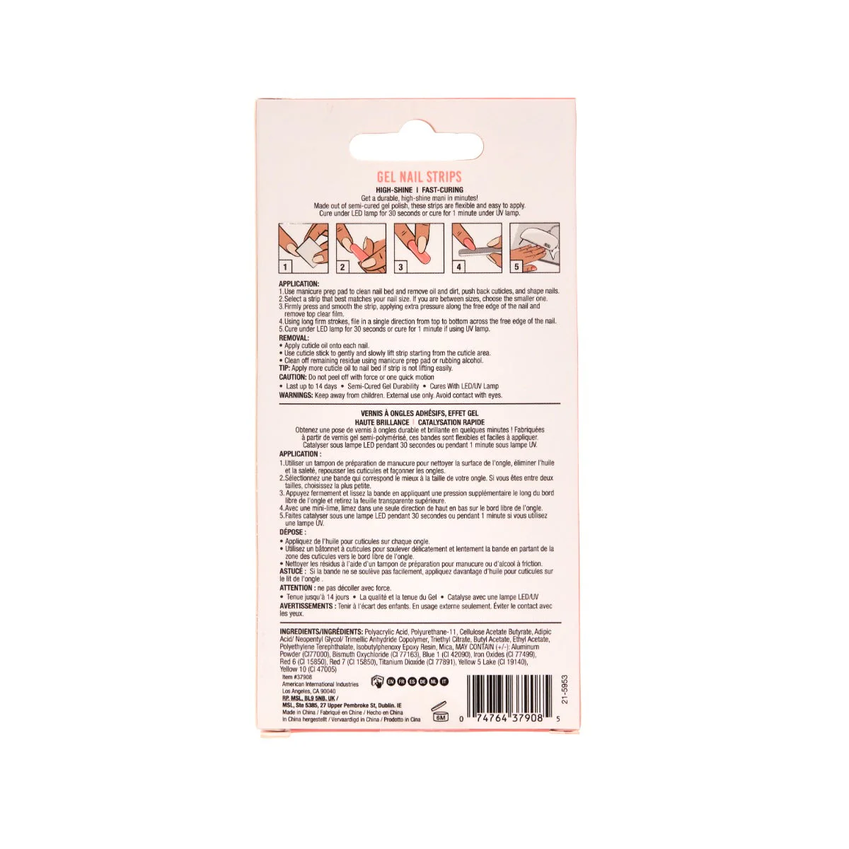 Nail Addict Gel Nail Strips - Cherry Blossom - Image 4
