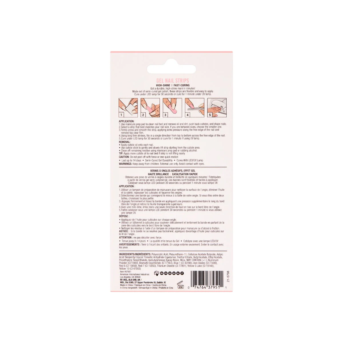 Nail Addict Gel Nail Strips - Cupids Bow - Image 4