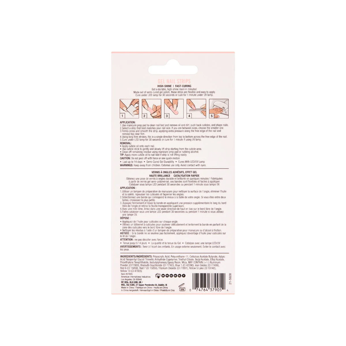 Nail Addict Gel Nail Strips - First Kiss - Image 4