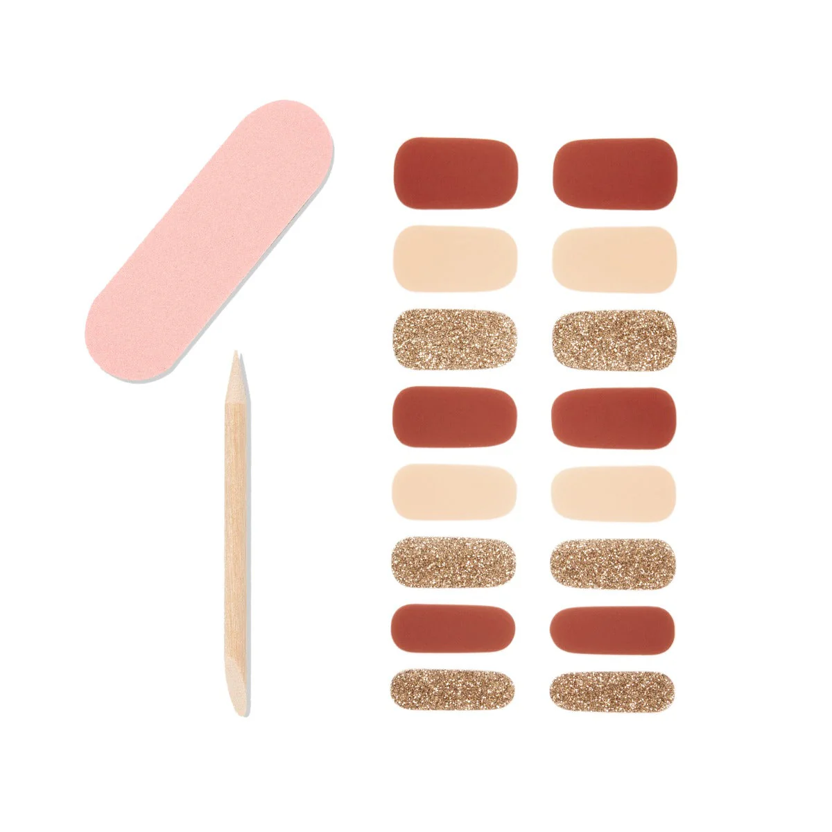 Nail Addict Gel Nail Strips - Golden Goddess - Image 3