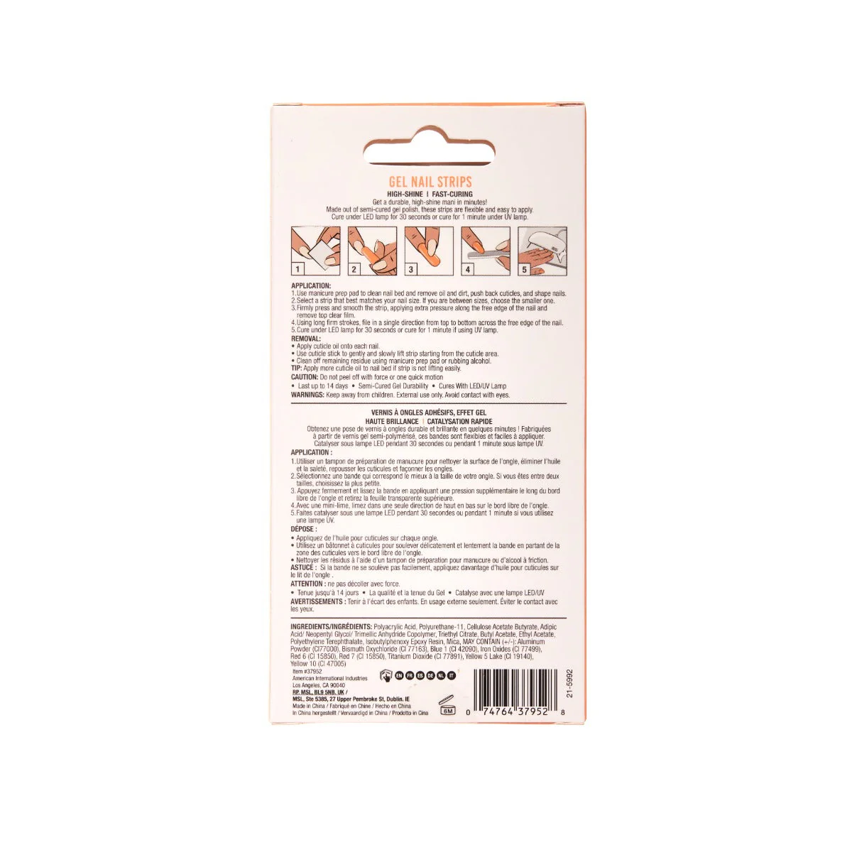 Nail Addict Gel Nail Strips - Golden Goddess - Image 4