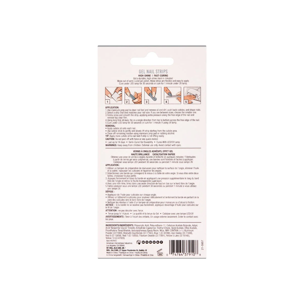 Nail Addict Gel Nail Strips - Moonlit Pearl - Image 4