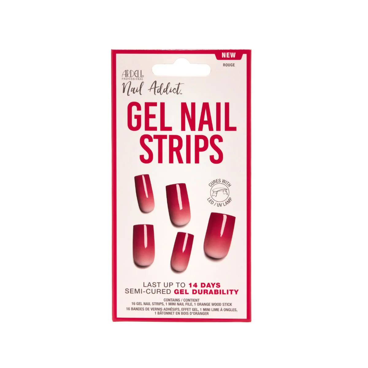 Nail Addict Gel Nail Strips - Rouge