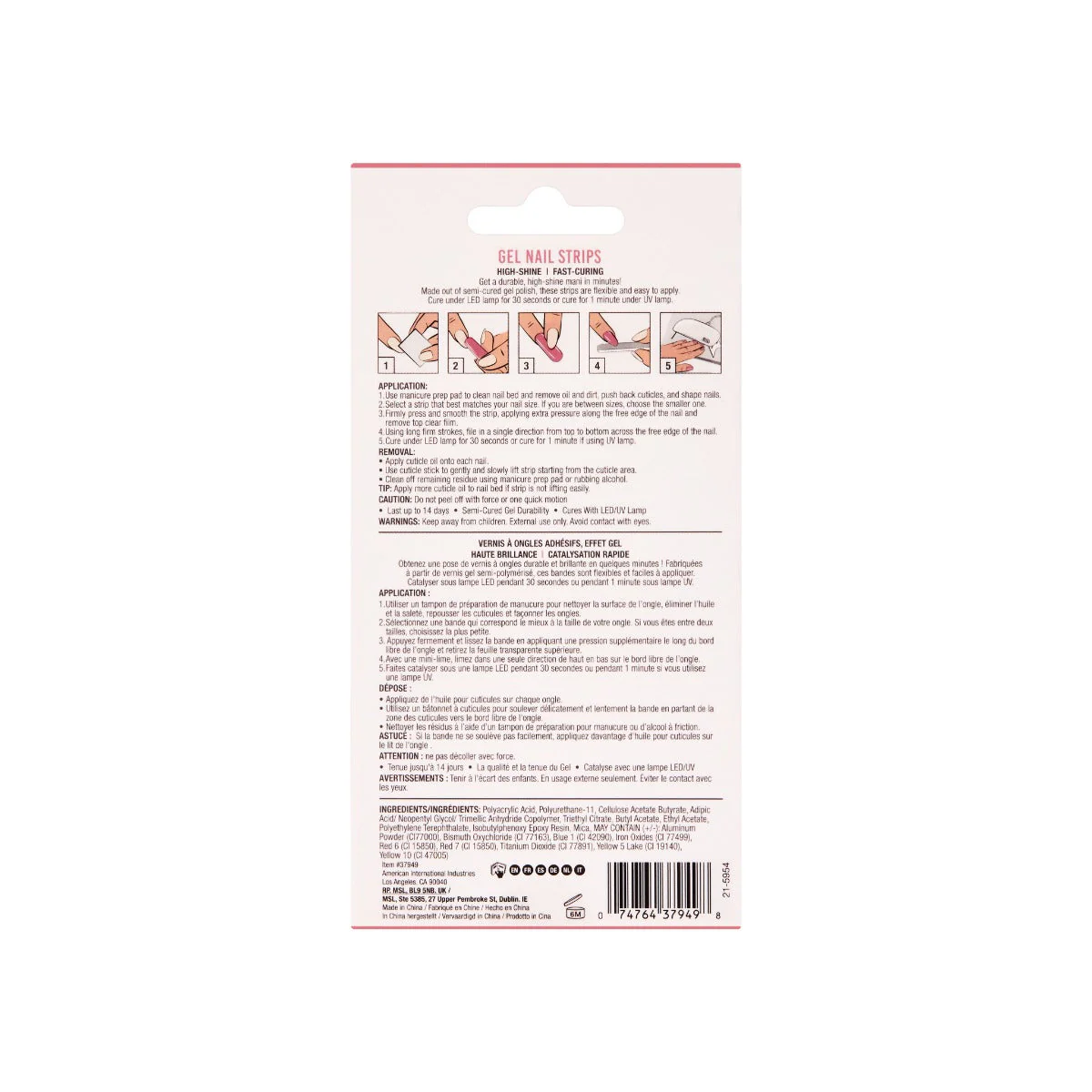 Nail Addict Gel Nail Strips - Wild Roses - Image 4