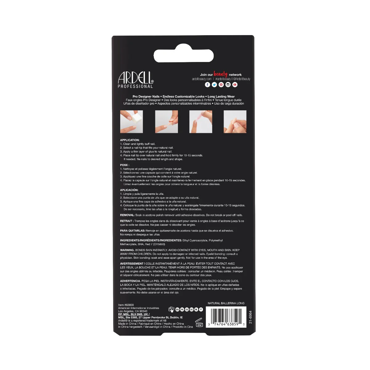 Nail Addict Natural Ballerina Long Multipack - Image 3
