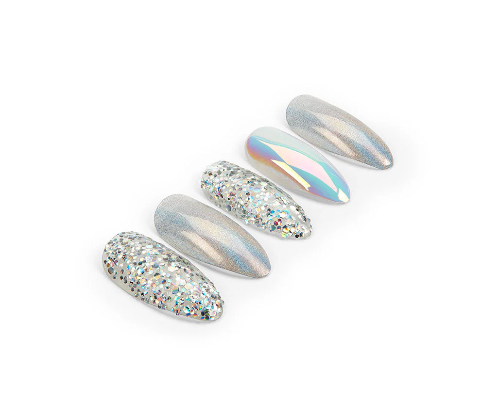 Nail Addict Premium Artificial Nail Set, Holographic Glitter - Image 3