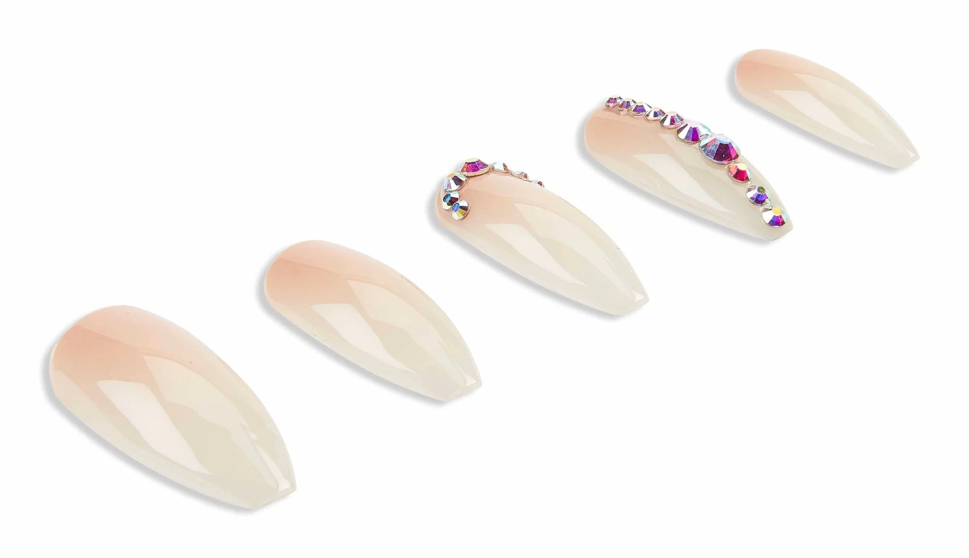 Nail Addict Premium Nail Set, Nude Light Crystals - Image 2