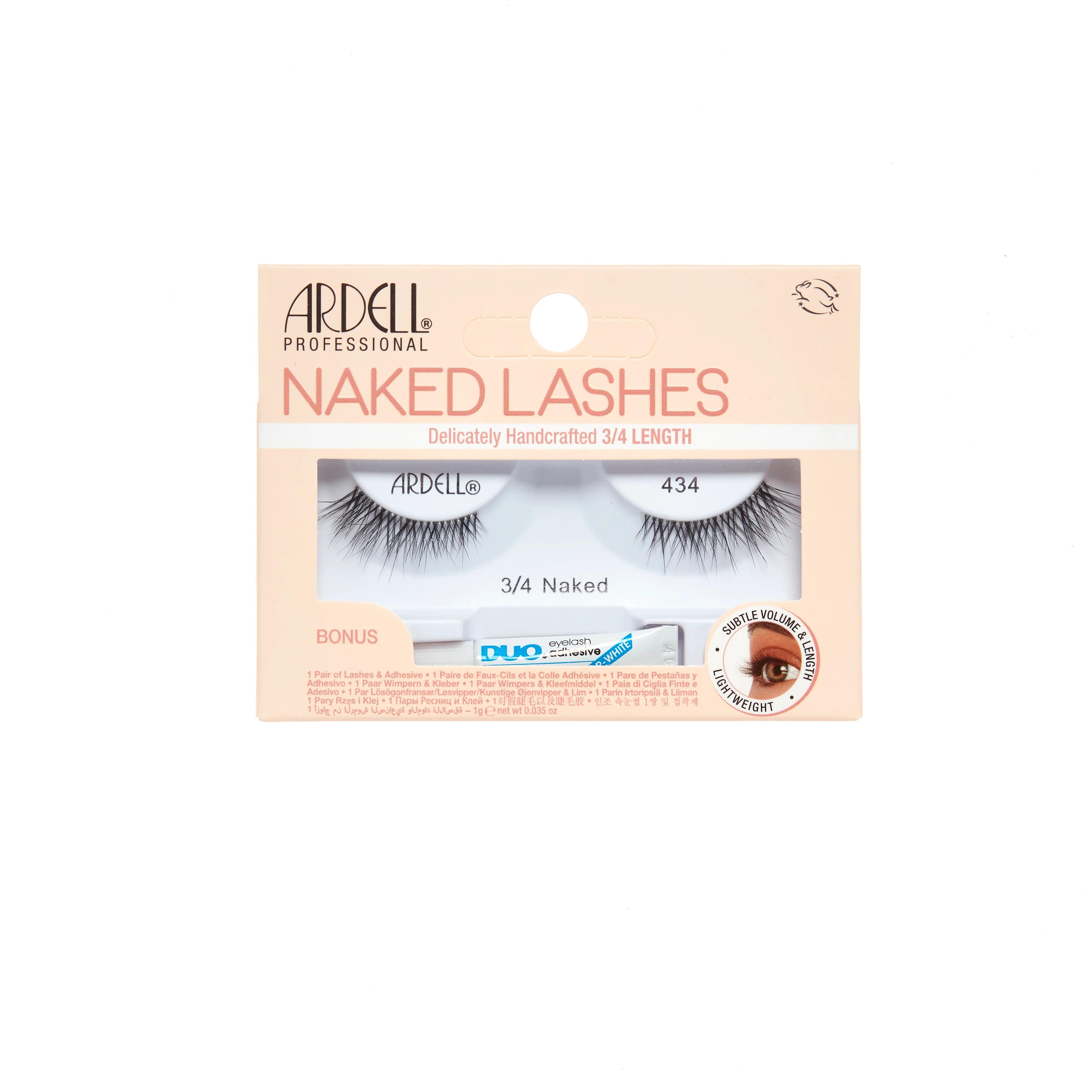 Naked Lash 3/4 length 434 with DUO 1 gram Glue