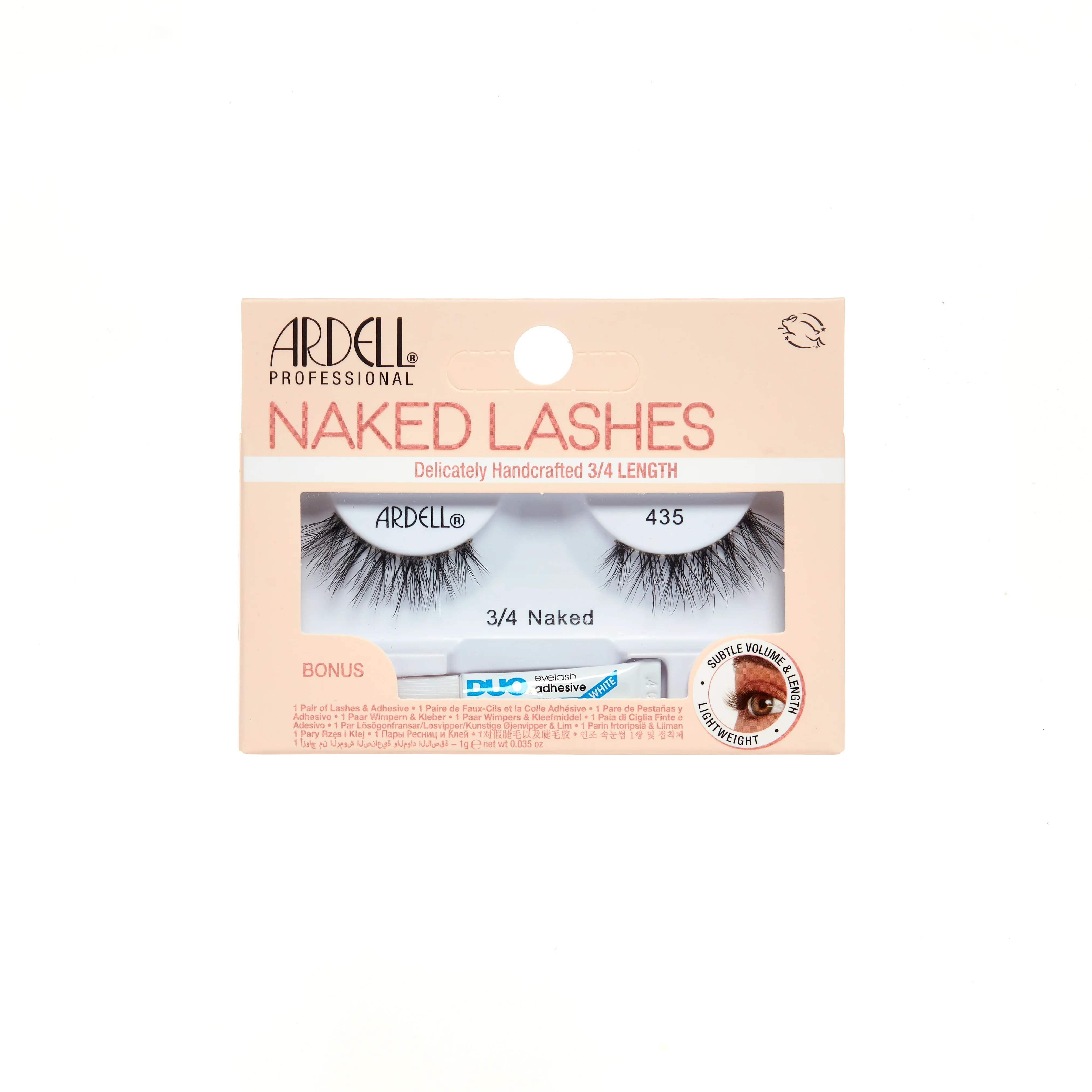 Naked Lash 3/4 length 435 with DUO 1 gram Glue