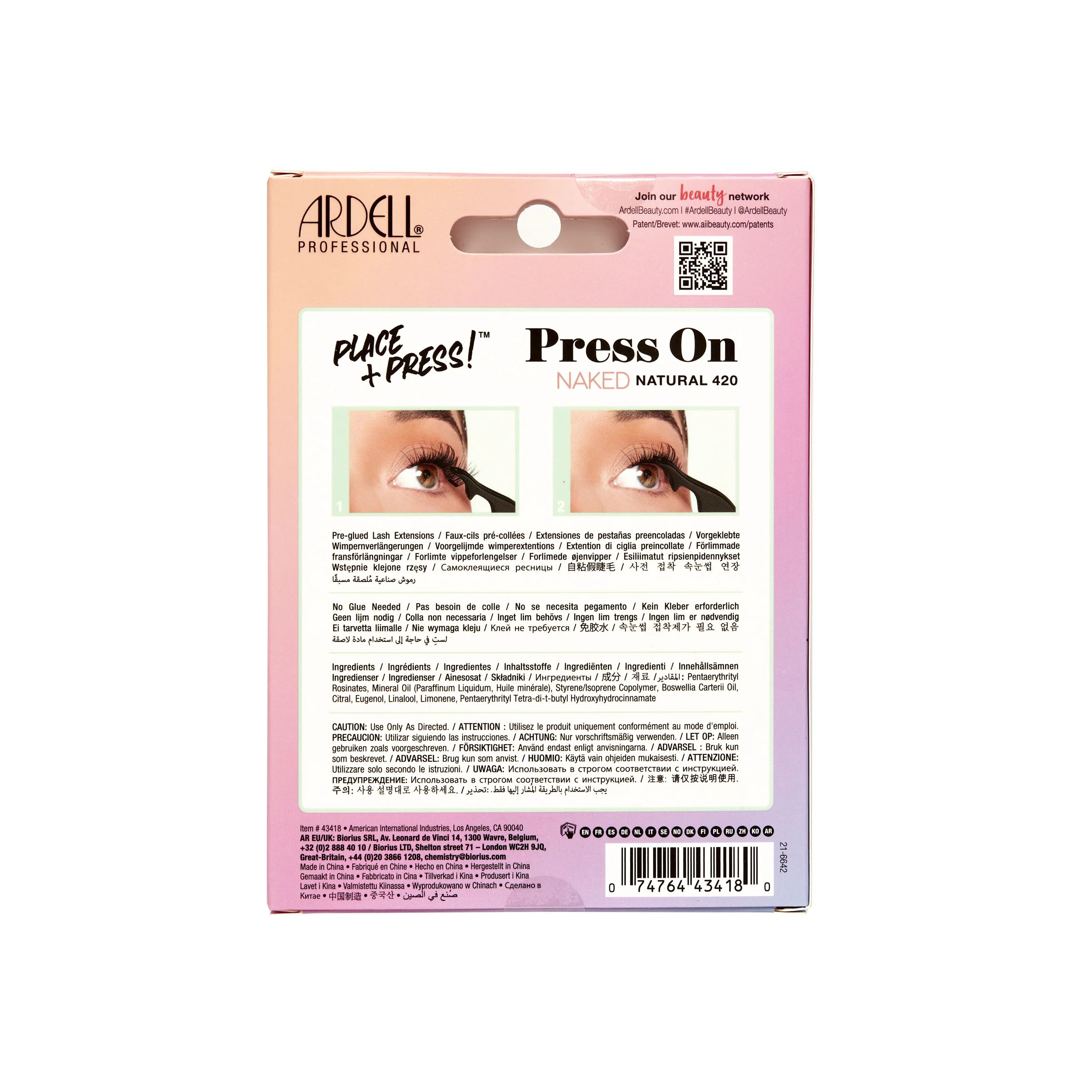 Press On Pre-Glued Underlash Extensions Naked 420 30 ct - Image 3