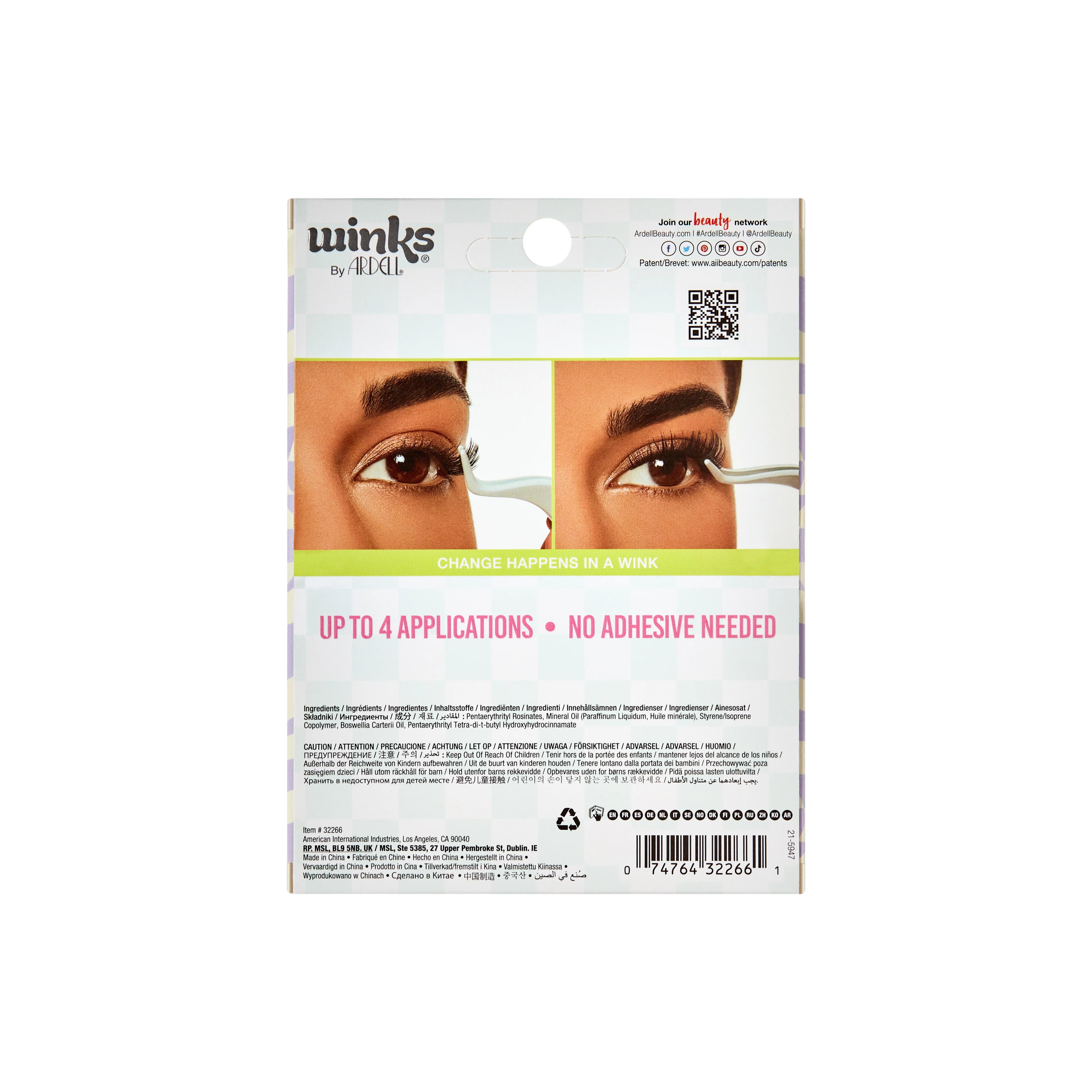 Winks Press On 30 pc Natural + Applicator - Image 4